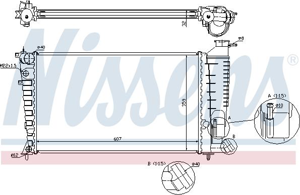 Nissens 697207 - Jäähdytin,moottorin jäähdytys inparts.fi