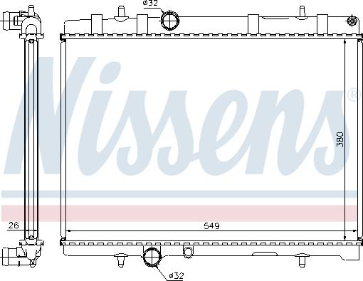 Nissens 63605A - Jäähdytin,moottorin jäähdytys inparts.fi