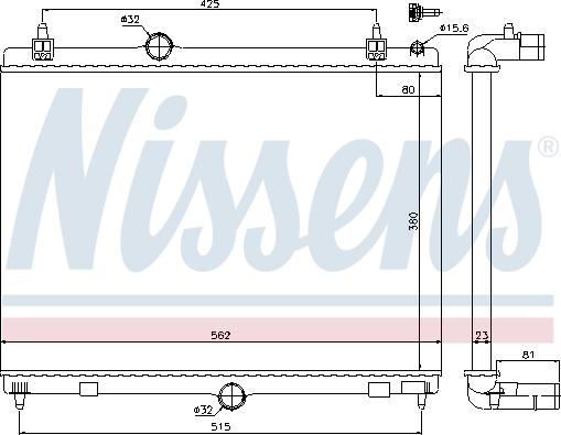 Nissens 636008 - Jäähdytin,moottorin jäähdytys inparts.fi