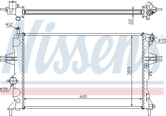 Nissens 691293 - Jäähdytin,moottorin jäähdytys inparts.fi