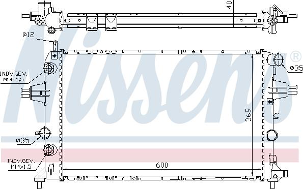 Nissens 699811 - Jäähdytin,moottorin jäähdytys inparts.fi