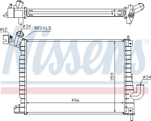 Nissens 691308 - Jäähdytin,moottorin jäähdytys inparts.fi