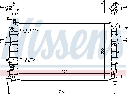 Nissens 699250 - Jäähdytin,moottorin jäähdytys inparts.fi