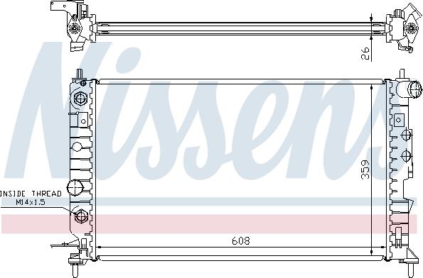 Nissens 696557 - Jäähdytin,moottorin jäähdytys inparts.fi