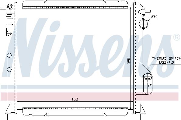 Nissens 63892 - Jäähdytin,moottorin jäähdytys inparts.fi