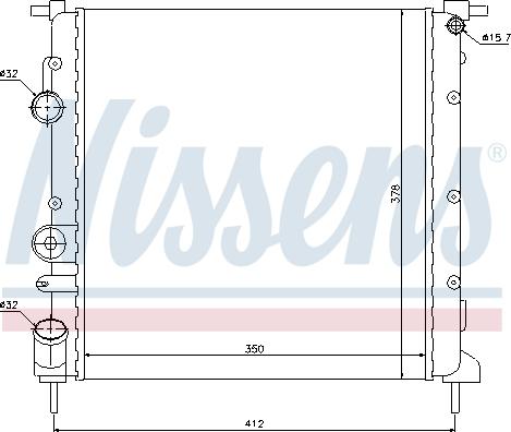 Nissens 638271 - Jäähdytin,moottorin jäähdytys inparts.fi