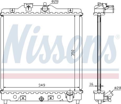 Nissens 63309A - Jäähdytin,moottorin jäähdytys inparts.fi