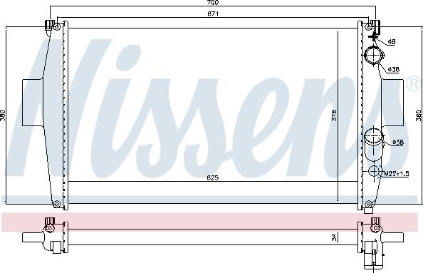 Nissens 698806 - Jäähdytin,moottorin jäähdytys inparts.fi