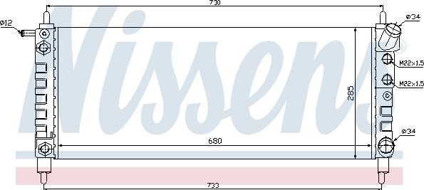 Nissens 63298 - Jäähdytin,moottorin jäähdytys inparts.fi