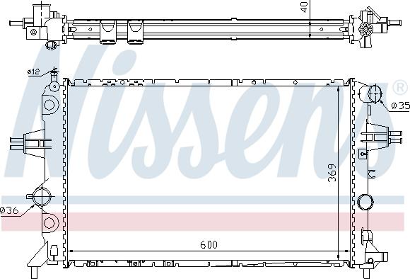 Nissens 63249A - Jäähdytin,moottorin jäähdytys inparts.fi