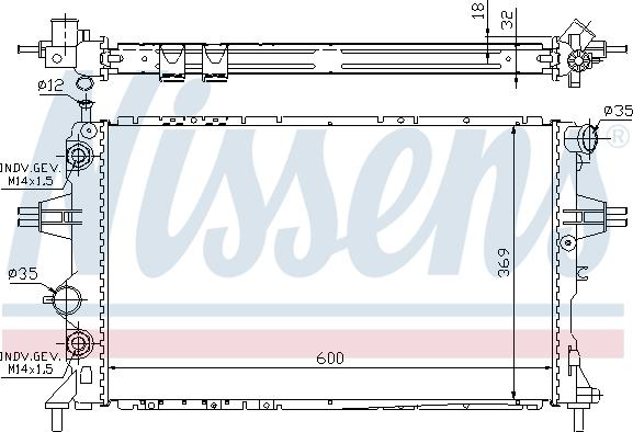 Nissens 694168 - Jäähdytin,moottorin jäähdytys inparts.fi