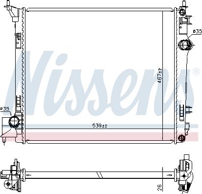 Nissens 637664 - Jäähdytin,moottorin jäähdytys inparts.fi