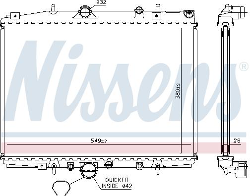 Nissens 63704A - Jäähdytin,moottorin jäähdytys inparts.fi