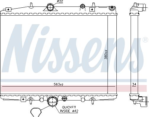 Nissens 63705A - Jäähdytin,moottorin jäähdytys inparts.fi