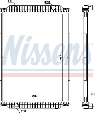 Nissens 637870 - Jäähdytin,moottorin jäähdytys inparts.fi