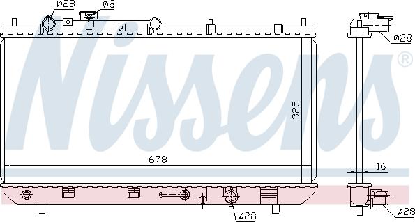 Nissens 624041 - Jäähdytin,moottorin jäähdytys inparts.fi