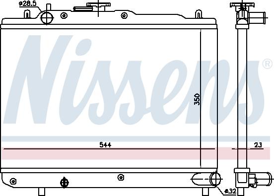 Nissens 692415 - Jäähdytin,moottorin jäähdytys inparts.fi