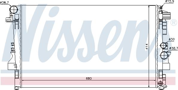 Nissens 696324 - Jäähdytin,moottorin jäähdytys inparts.fi