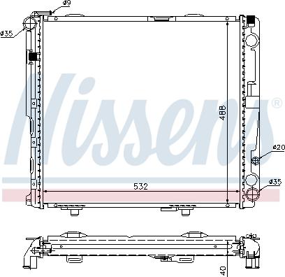 Nissens 62696A - Jäähdytin,moottorin jäähdytys inparts.fi