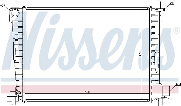 Nissens 692919 - Jäähdytin,moottorin jäähdytys inparts.fi