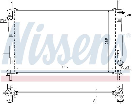 Nissens 62056A - Jäähdytin,moottorin jäähdytys inparts.fi