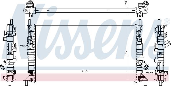 Nissens 62017A - Jäähdytin,moottorin jäähdytys inparts.fi