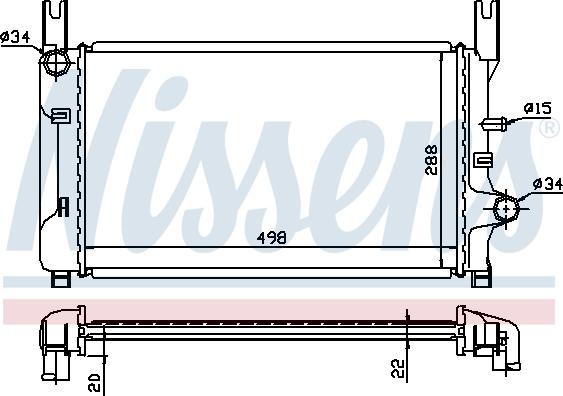 Nissens 62117A - Jäähdytin,moottorin jäähdytys inparts.fi