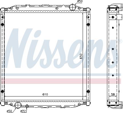 Nissens 62876A - Jäähdytin,moottorin jäähdytys inparts.fi