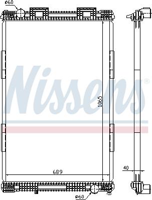 Nissens 628720 - Jäähdytin,moottorin jäähdytys inparts.fi