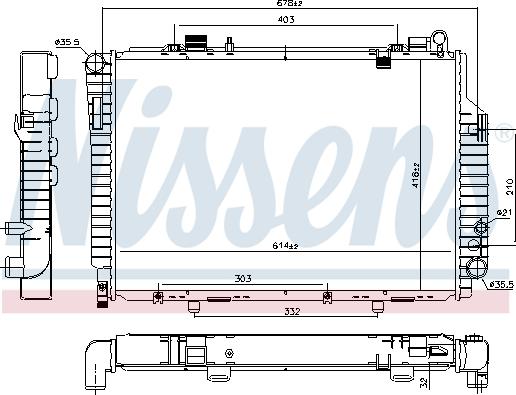 Nissens 62765 - Jäähdytin,moottorin jäähdytys inparts.fi