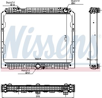 Nissens 627003 - Jäähdytin,moottorin jäähdytys inparts.fi