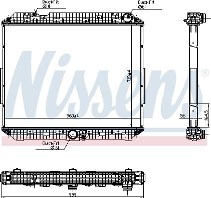 Nissens 6270020 - Jäähdytin,moottorin jäähdytys inparts.fi