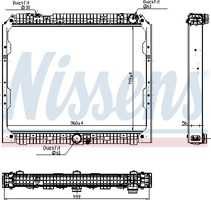 Nissens 627002 - Jäähdytin,moottorin jäähdytys inparts.fi