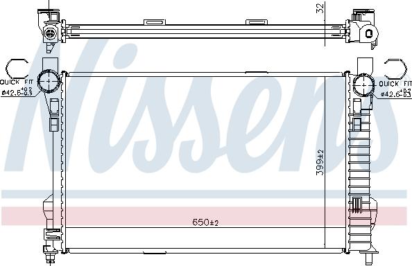 Nissens 62784A - Jäähdytin,moottorin jäähdytys inparts.fi