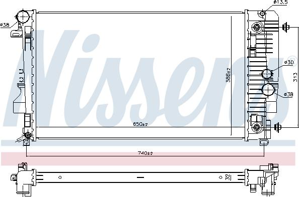 Nissens 67174 - Jäähdytin,moottorin jäähdytys inparts.fi