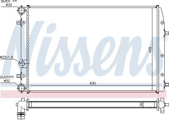 Nissens 67322 - Jäähdytin,moottorin jäähdytys inparts.fi