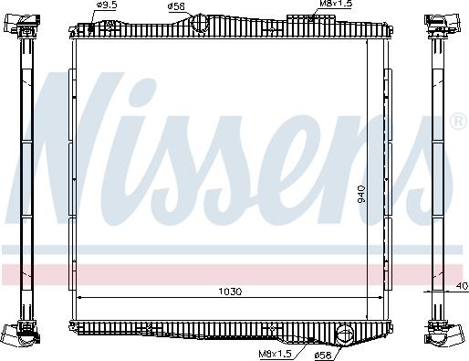 Nissens 672900 - Jäähdytin,moottorin jäähdytys inparts.fi