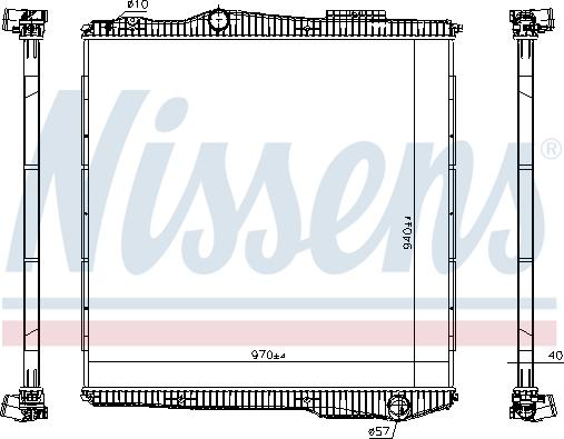 Nissens 672910 - Jäähdytin,moottorin jäähdytys inparts.fi