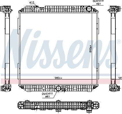 Nissens 672930 - Jäähdytin,moottorin jäähdytys inparts.fi