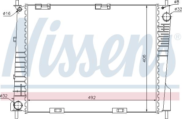 Nissens 67283 - Jäähdytin,moottorin jäähdytys inparts.fi