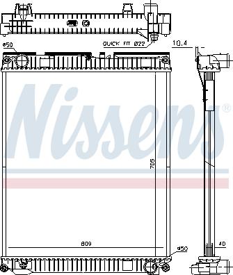 Nissens 67227 - Jäähdytin,moottorin jäähdytys inparts.fi