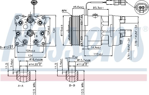 Nissens 89459 - Kompressori, ilmastointilaite inparts.fi