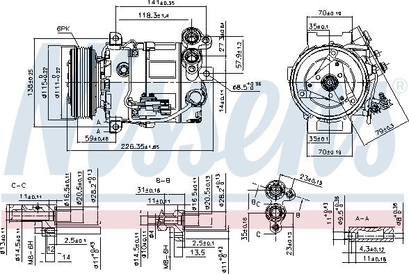 Nissens 89465 - Kompressori, ilmastointilaite inparts.fi