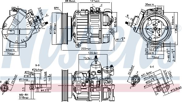 Nissens 89463 - Kompressori, ilmastointilaite inparts.fi