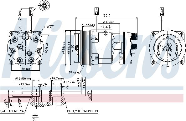 Nissens 89410 - Kompressori, ilmastointilaite inparts.fi