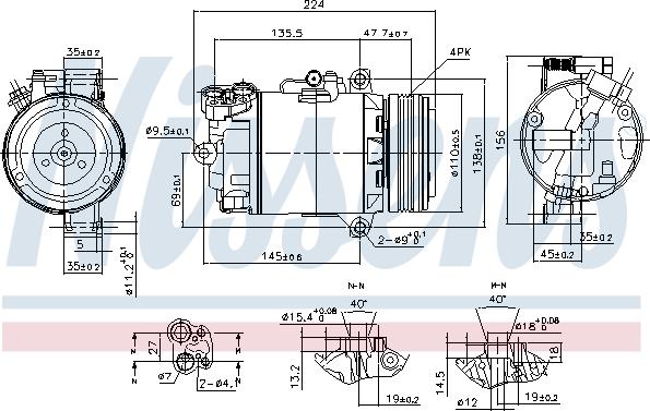 Nissens 89483 - Kompressori, ilmastointilaite inparts.fi