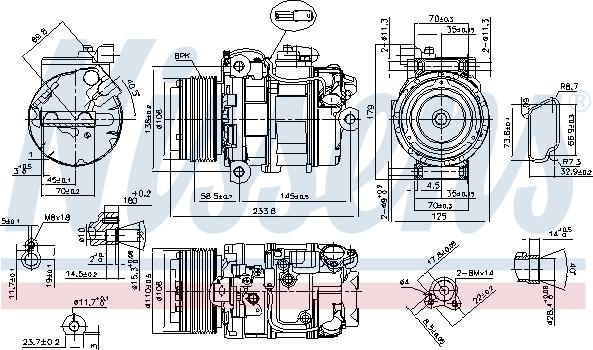 Nissens 89595 - Kompressori, ilmastointilaite inparts.fi