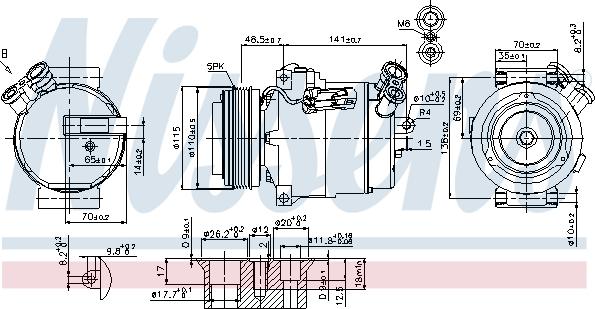 Nissens 89592 - Kompressori, ilmastointilaite inparts.fi