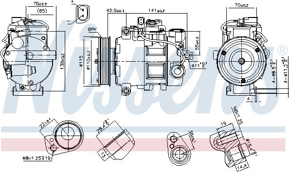 Nissens 89513 - Kompressori, ilmastointilaite inparts.fi