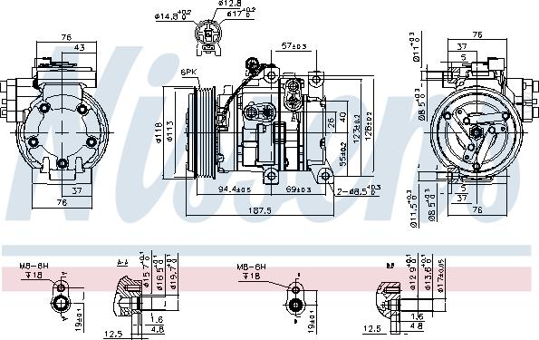 Nissens 89533 - Kompressori, ilmastointilaite inparts.fi